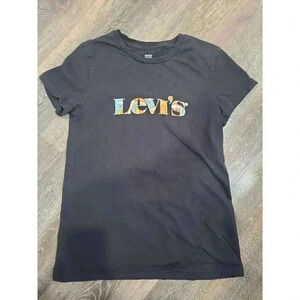 Levi womens black t-shirt size small #3‎